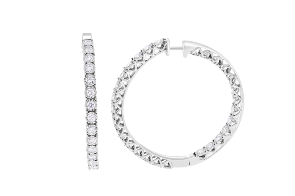 DIA - RUBOVER STYLE TWIST DIAMOND HOOPS