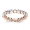 Wed - OVAL CUT ETERNITY/WEDDING DIAMOND RING - Image 6