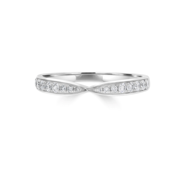 Wed - Ribbon Twist Style Diamond Wedding Ring | WED045