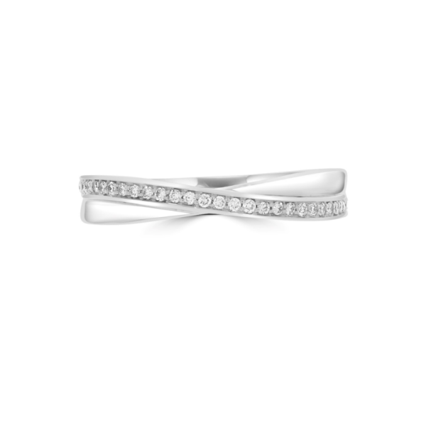 Wed - Cross-Over Women's Diamond Wedding Ring | WED048 - Image 6