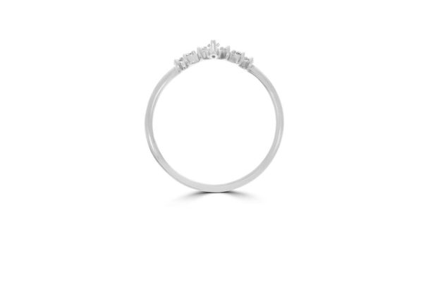 Wed - Marquise and Round Cut Diamond Wedding Ring | WED044 - Image 3