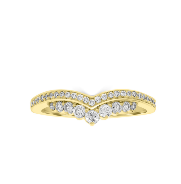 Wed - Tiara Style Round Shaped Women's Wedding Ring | WED046 - Image 2