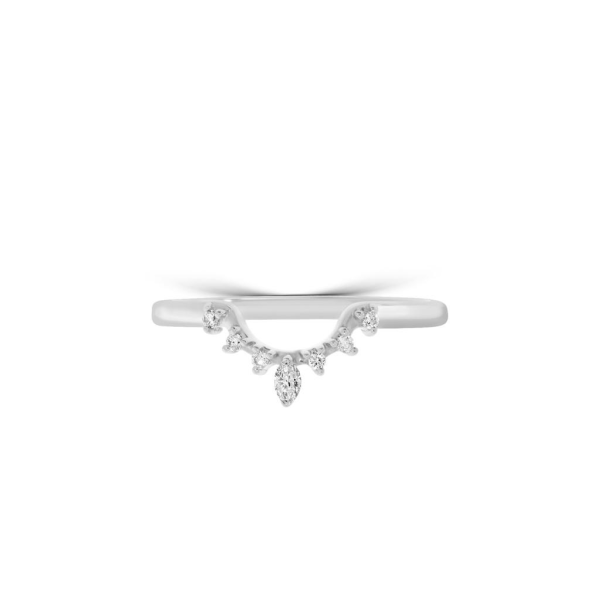 Wed - Marquise and Round Cut Diamond Wedding Ring | WED044