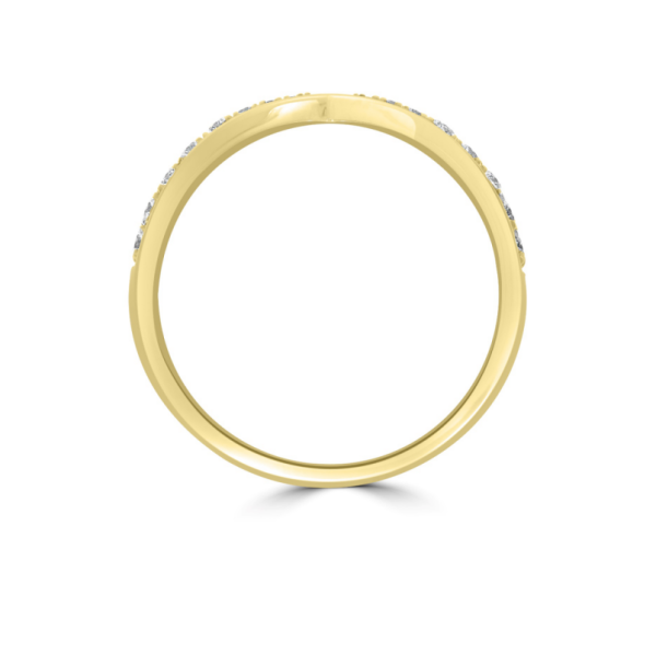 Wed - Ribbon Twist Style Diamond Wedding Ring | WED045 - Image 3