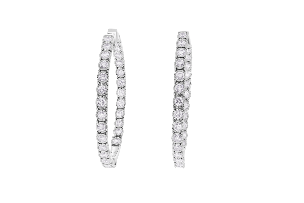 DIA - RUBOVER STYLE TWIST DIAMOND HOOPS - Image 4