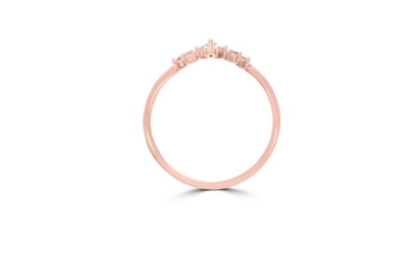 Wed - Marquise and Round Cut Diamond Wedding Ring | WED044 - Image 5