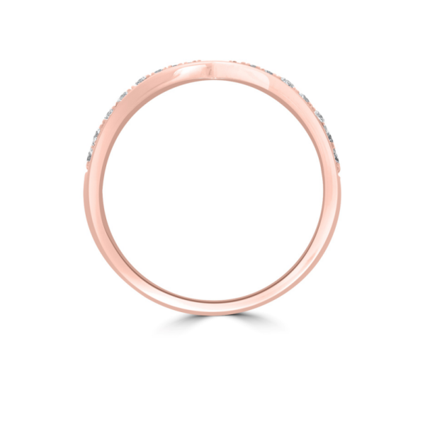 Wed - Ribbon Twist Style Diamond Wedding Ring | WED045 - Image 5