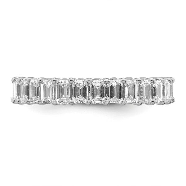 Wed - Eternity Emerald Cut Diamond Wedding Ring - Image 3