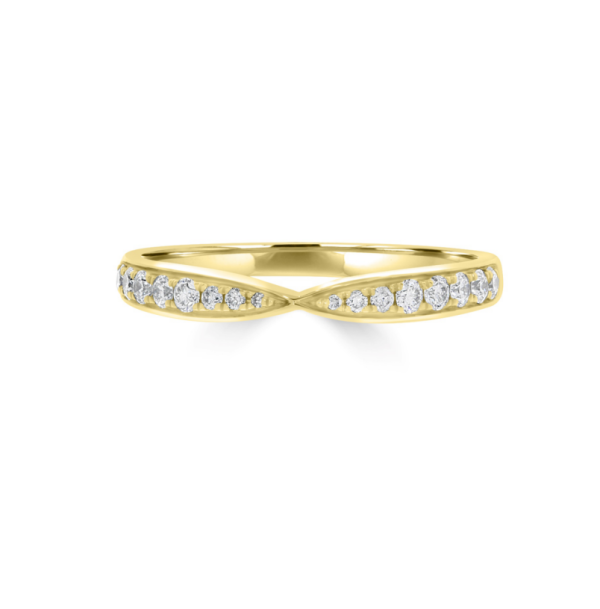 Wed - Ribbon Twist Style Diamond Wedding Ring | WED045 - Image 2