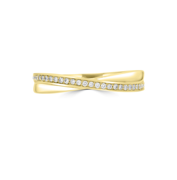 Wed - Cross-Over Women's Diamond Wedding Ring | WED048 - Image 2