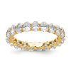 Wed - OVAL CUT ETERNITY/WEDDING DIAMOND RING - Image 7