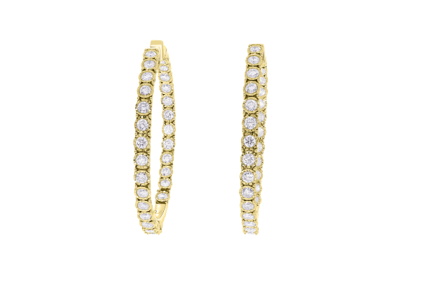 DIA - RUBOVER STYLE TWIST DIAMOND HOOPS - Image 6