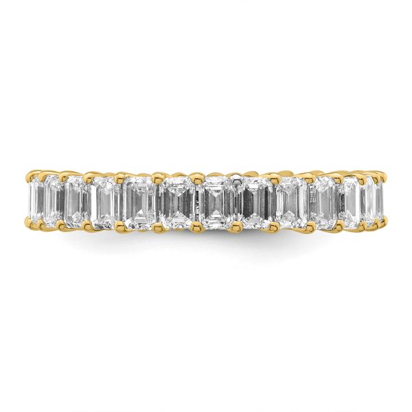 Wed - Eternity Emerald Cut Diamond Wedding Ring - Image 5