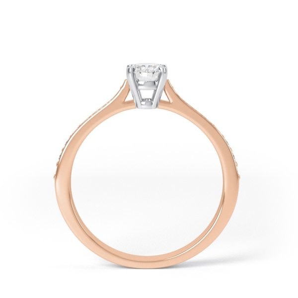 Eng - ELLA | Oval Shape Channel Shoulder Set Engagement Ring - Image 8