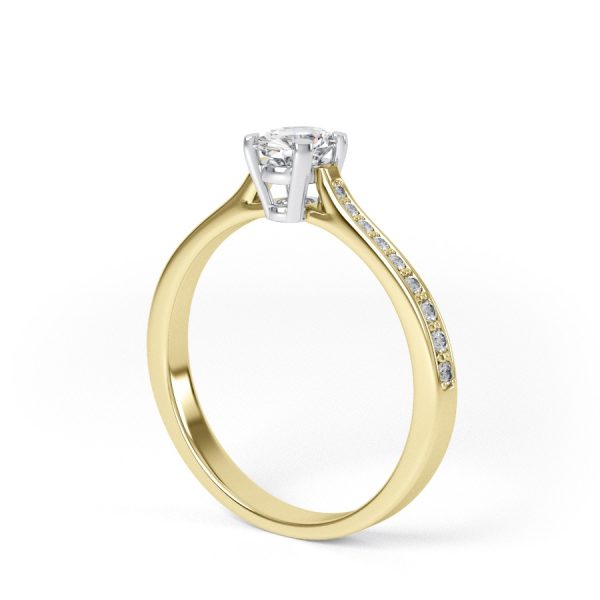 Eng - ELLA | Oval Shape Channel Shoulder Set Engagement Ring - Image 6