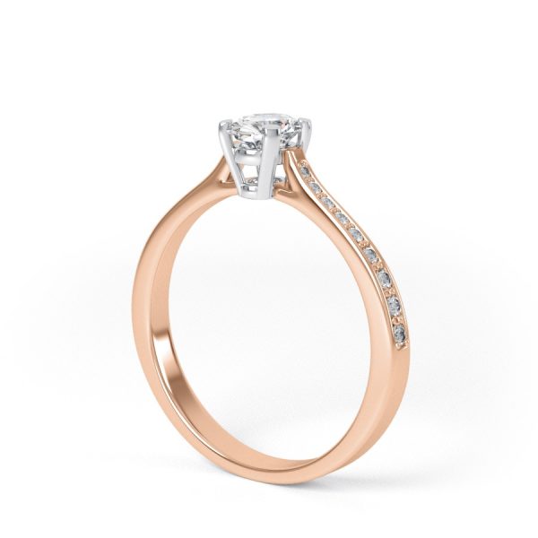 Eng - ELLA | Oval Shape Channel Shoulder Set Engagement Ring - Image 9