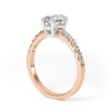 Eng - HAYDEN | Emerald Cut Claw Shoulder Set Engagement Ring - Image 9