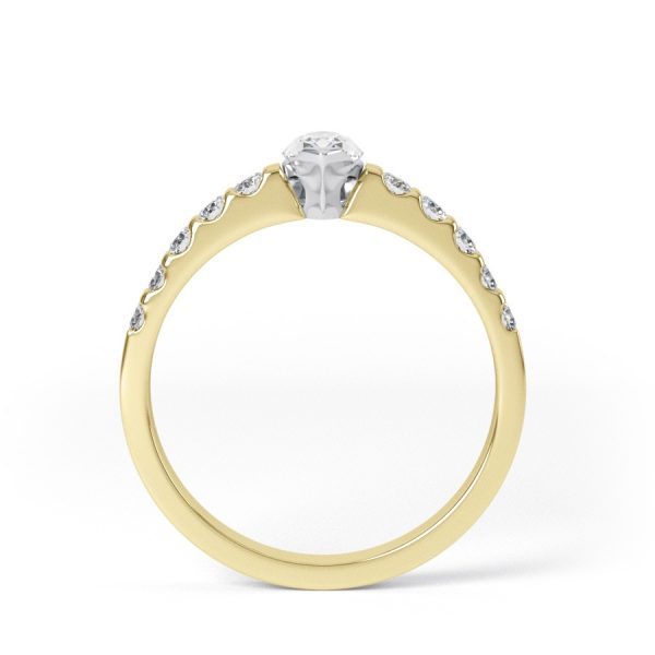 Eng - HOPE | Marquise shape diamond Shoulder set Engagement Ring - Image 5