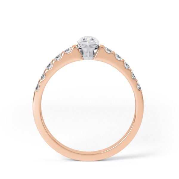 Eng - HOPE | Marquise shape diamond Shoulder set Engagement Ring - Image 8