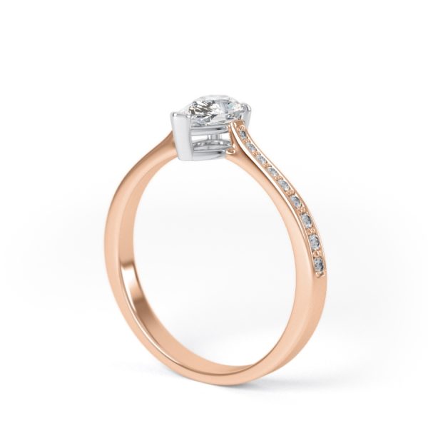 Eng - TESSA | Pear shape Channel shoulder set Engagement Ring - Image 9