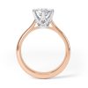 Eng - EMERSON | Six Claw Low Set Straight Edge Solitaire Engagement Ring - Image 3