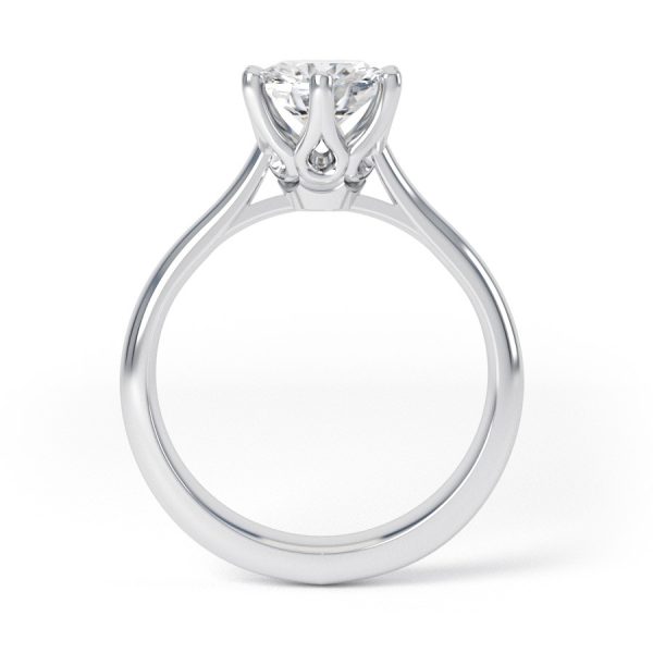 Eng - AUBREY | Wide Band Six Claw Engagement Ring - Image 3