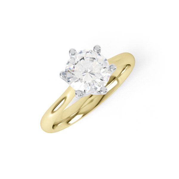 Eng - AUBREY | Wide Band Six Claw Engagement Ring - Image 6