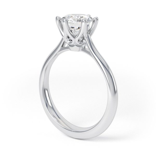 Eng - AUBREY | Wide Band Six Claw Engagement Ring - Image 8