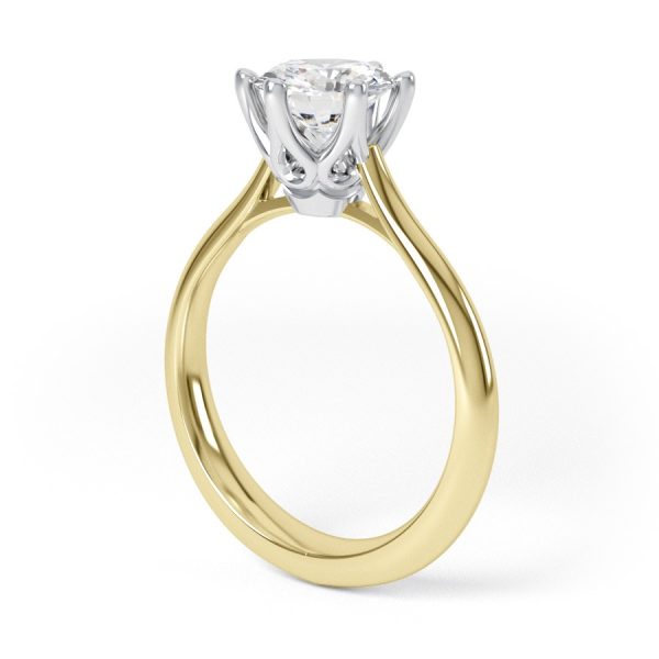 Eng - AUBREY | Wide Band Six Claw Engagement Ring - Image 9