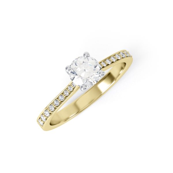 Eng - ATHENA | Channel shoulder set Diamond Ring - Image 4