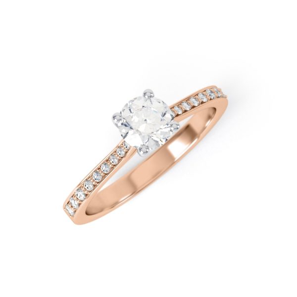 Eng - ATHENA | Channel shoulder set Diamond Ring - Image 7