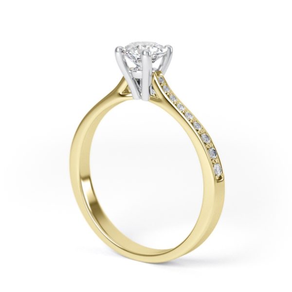 Eng - ATHENA | Channel shoulder set Diamond Ring - Image 6