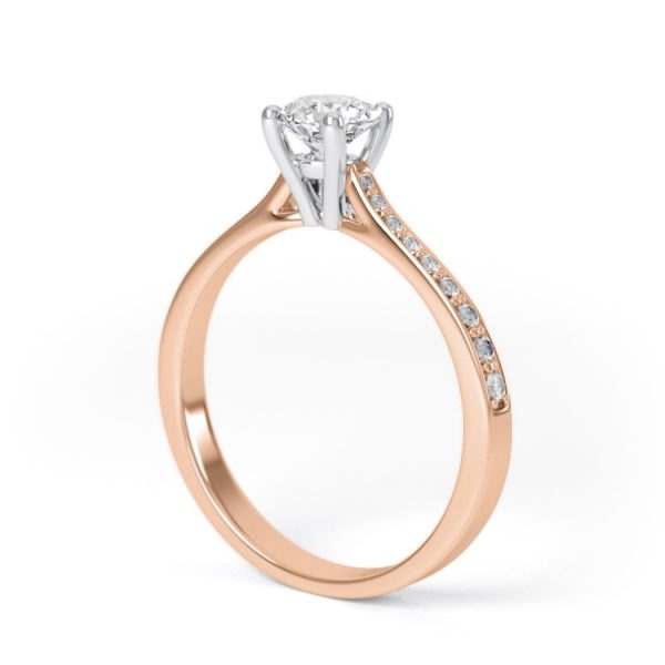 Eng - ATHENA | Channel shoulder set Diamond Ring - Image 9