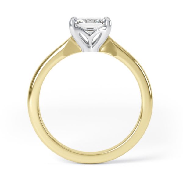 Eng - AMAYA | Princess cut Knife Edge Set Engagement Ring - Image 3