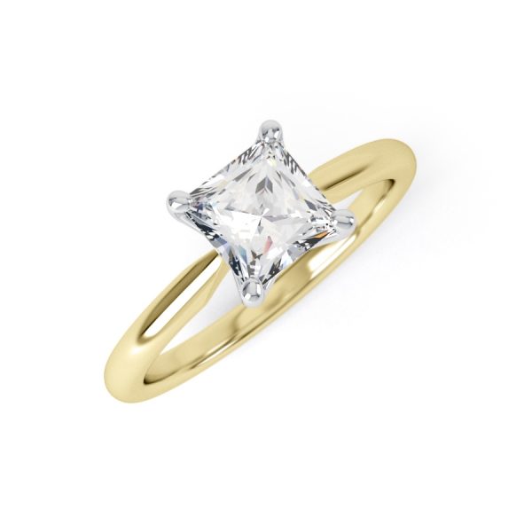 Eng - AMAYA | Princess cut Knife Edge Set Engagement Ring - Image 5