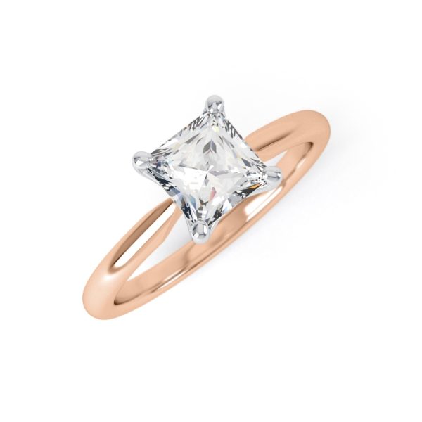 Eng - AMAYA | Princess cut Knife Edge Set Engagement Ring - Image 6