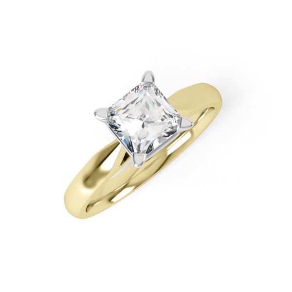 Eng - PHOENIX | Wide Band Princess cut Solitaire Ring - Image 5