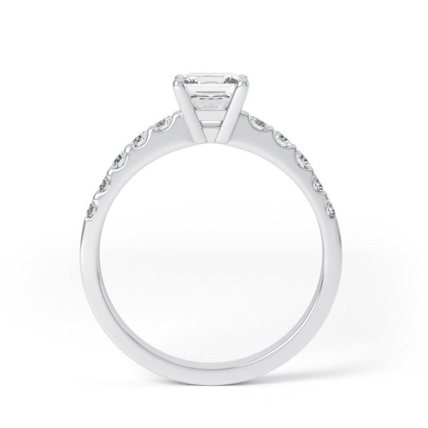 Eng - PARKER | Princess Cut Shoulder Claw set Engagement Ring - Image 2