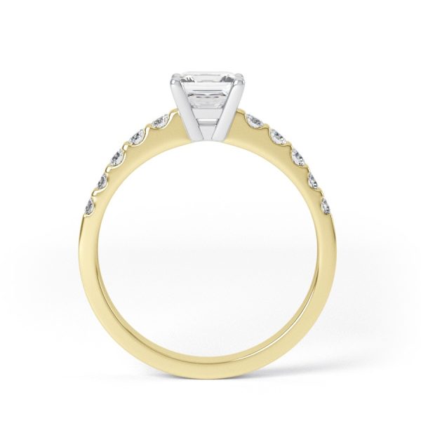 Eng - PARKER | Princess Cut Shoulder Claw set Engagement Ring - Image 5