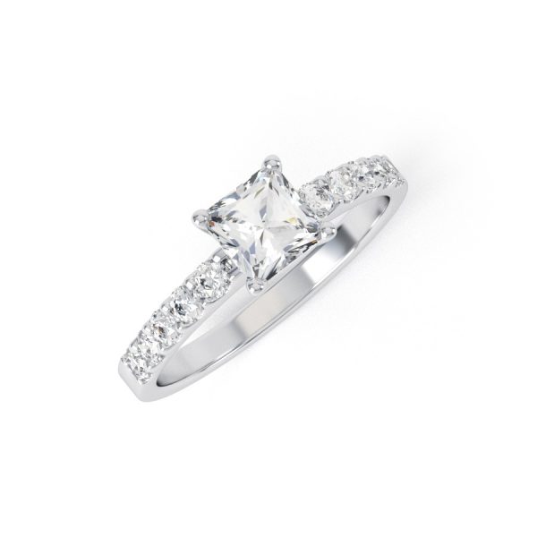 Eng - PARKER | Princess Cut Shoulder Claw set Engagement Ring