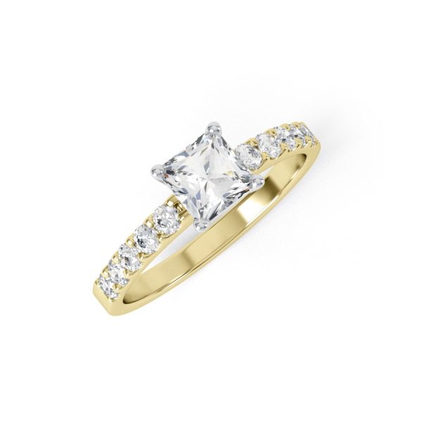 Eng - PARKER | Princess Cut Shoulder Claw set Engagement Ring - Image 4