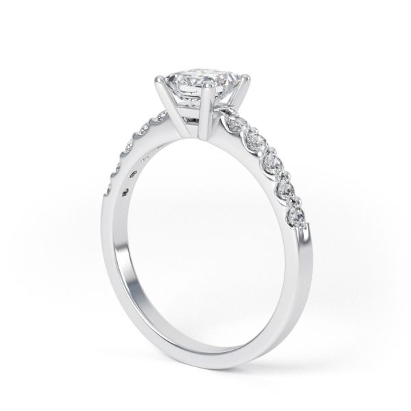 Eng - PARKER | Princess Cut Shoulder Claw set Engagement Ring - Image 3