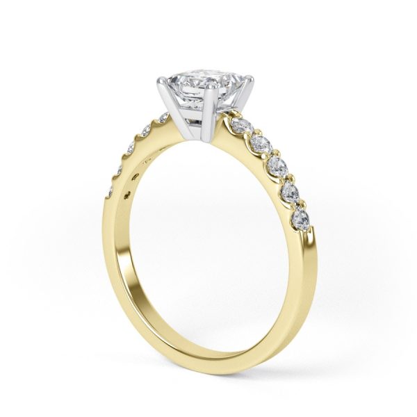 Eng - PARKER | Princess Cut Shoulder Claw set Engagement Ring - Image 6