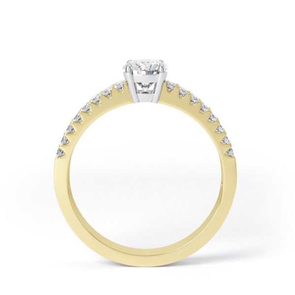 Eng - SIENNA | Oval Shape double shoulder set Engagement Ring - Image 5