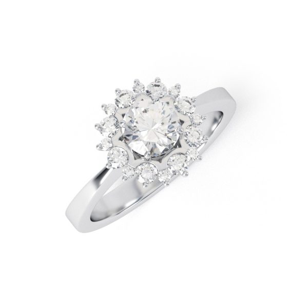 Eng - ARIAL | Daisy Cluster style Engagement Ring