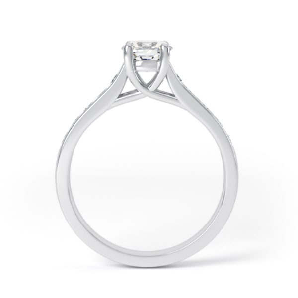 Eng - MADISON | Wide Channel shoulder Set Diamond Ring - Image 2