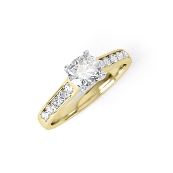 Eng - MADISON | Wide Channel shoulder Set Diamond Ring - Image 4