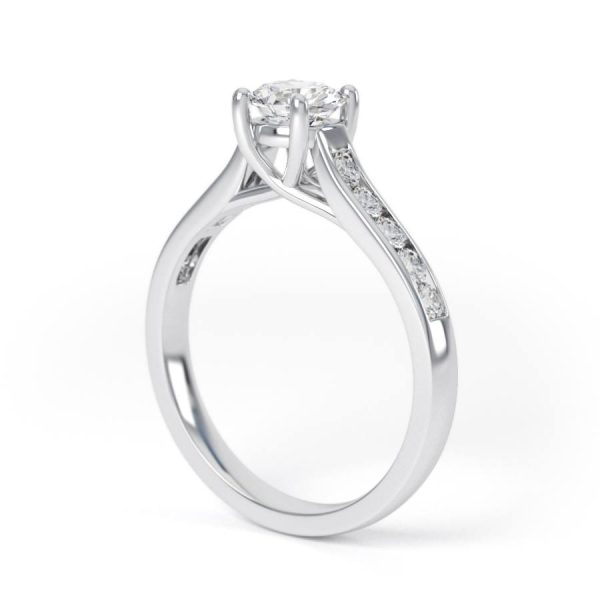 Eng - MADISON | Wide Channel shoulder Set Diamond Ring - Image 3