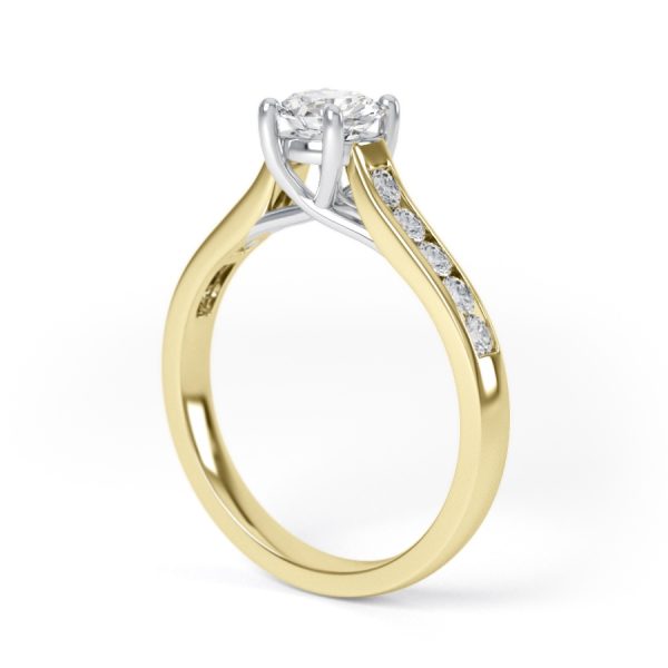 Eng - MADISON | Wide Channel shoulder Set Diamond Ring - Image 6