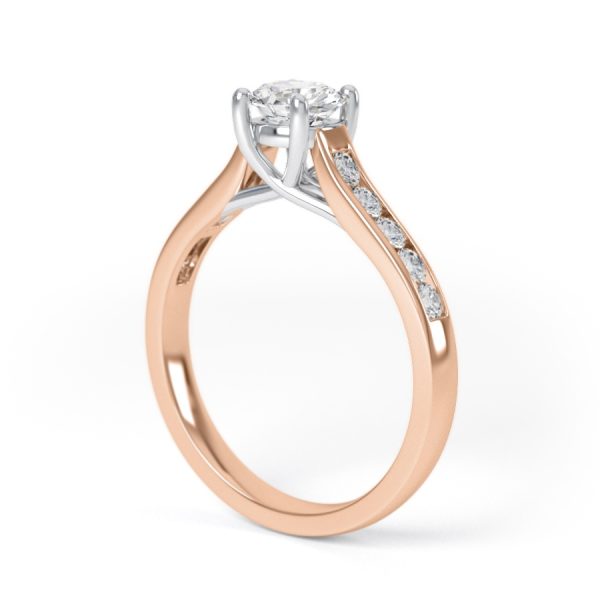 Eng - MADISON | Wide Channel shoulder Set Diamond Ring - Image 9